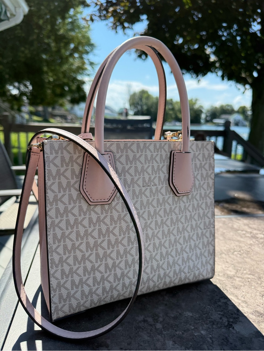 NWOT Michael Kors Mercer Powder Blush Tote w/Removable Adjustable Shoulder Strap - Picture 7 of 8
